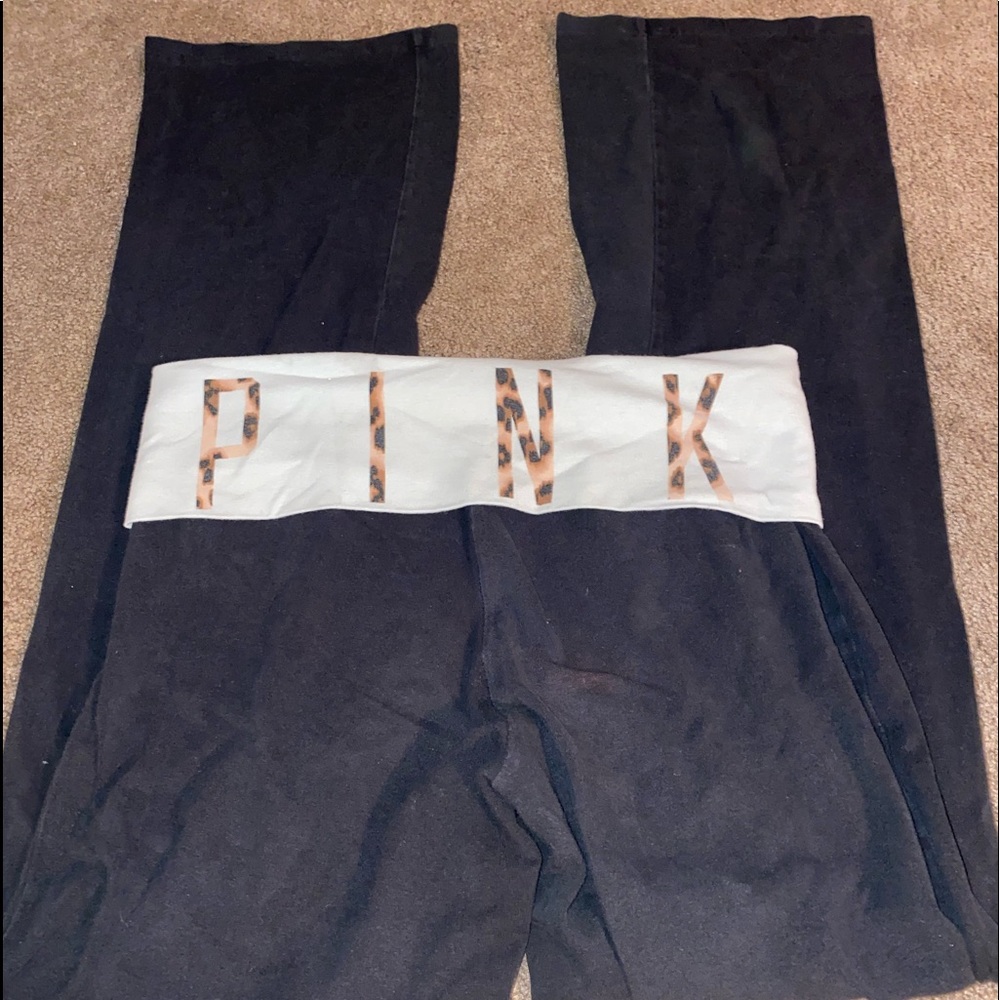 PINK Medium Black Bootcut Yoga Pants